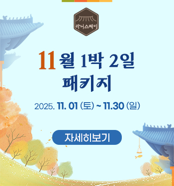 11월 1박2일 패키지 안내