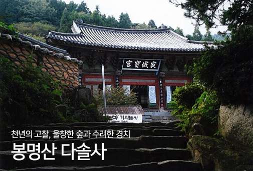 사천 8경중 6경 봉명산 다솔사 이미지